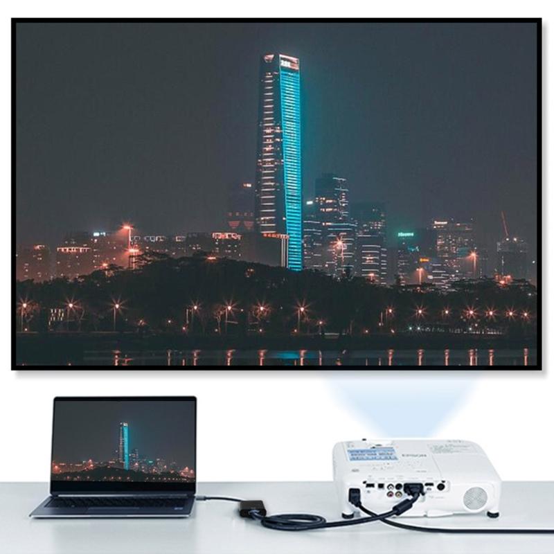 VGA-Adapter, Vergoldeter Anschluss, Schnelle Übertragung, Hohe Auflösung Für Desktop, Laptop, HDTV, Video-Unterstützung