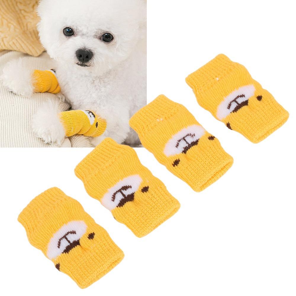 4pcs Non Slip Pet Socks Stretchy Pet Joint Sleeve Easy On Off Dog Leg Sleeve  Home Indoor Use