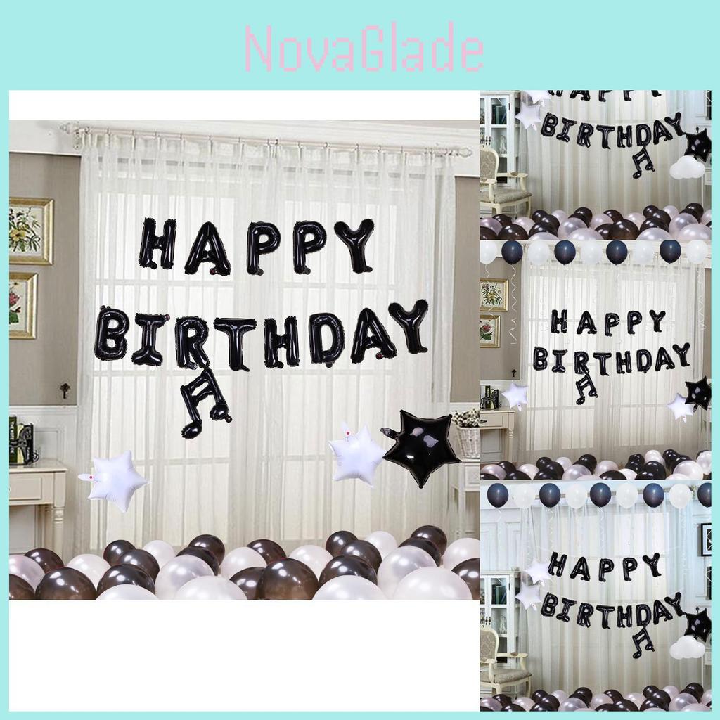 Happy Birthday Aluminum Foil Balloon Set Festive Party Decoration For Celebrations