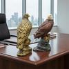Garden Resin Eagle Statue, Outdoor Standing Eagle Sculpture, Yard Lawn Eagle Ornament, Housewarming Gift for Friends Family