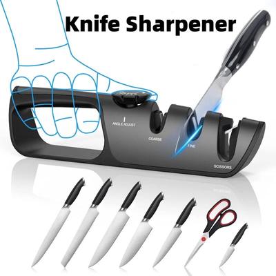 Messerschärfer 5 in 1 Einstellbarer Winkel Küchenschleifmaschine Professionelle Messerscheren-Schärfwerkzeuge Heimküchenmesser