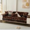 Plush Printed Sofa Cushion Autumn and Winter Thickened Warm Sofa Cover Blanket Towel Modern Simple Sofa Cover Cushion