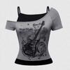 European and American Summer Fashion Printed Gothic Pattern Women's T-shirt