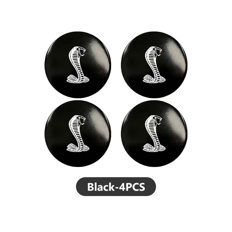 56mm 4pcs Car Wheel Center Hub Cap Badge Logo Sticker GT AC Mach-E Cobra GT350 GT500 2017 2018 2019 2020