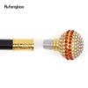 Weißer roter künstlicher Diamantball-Gehstock, modischer dekorativer Gehstock, eleganter Cosplay-Gehstock für Gentleman, 93,5 cm