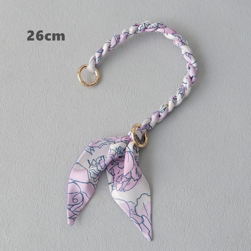 Nueva Moda Primavera Bolso de Mano de Mujer Parte de Accesorios Cadenas Desmontables Reemplazo Correa de Seda con Estampado Floral Mujeres DIY Asas de Cadena para Bolso