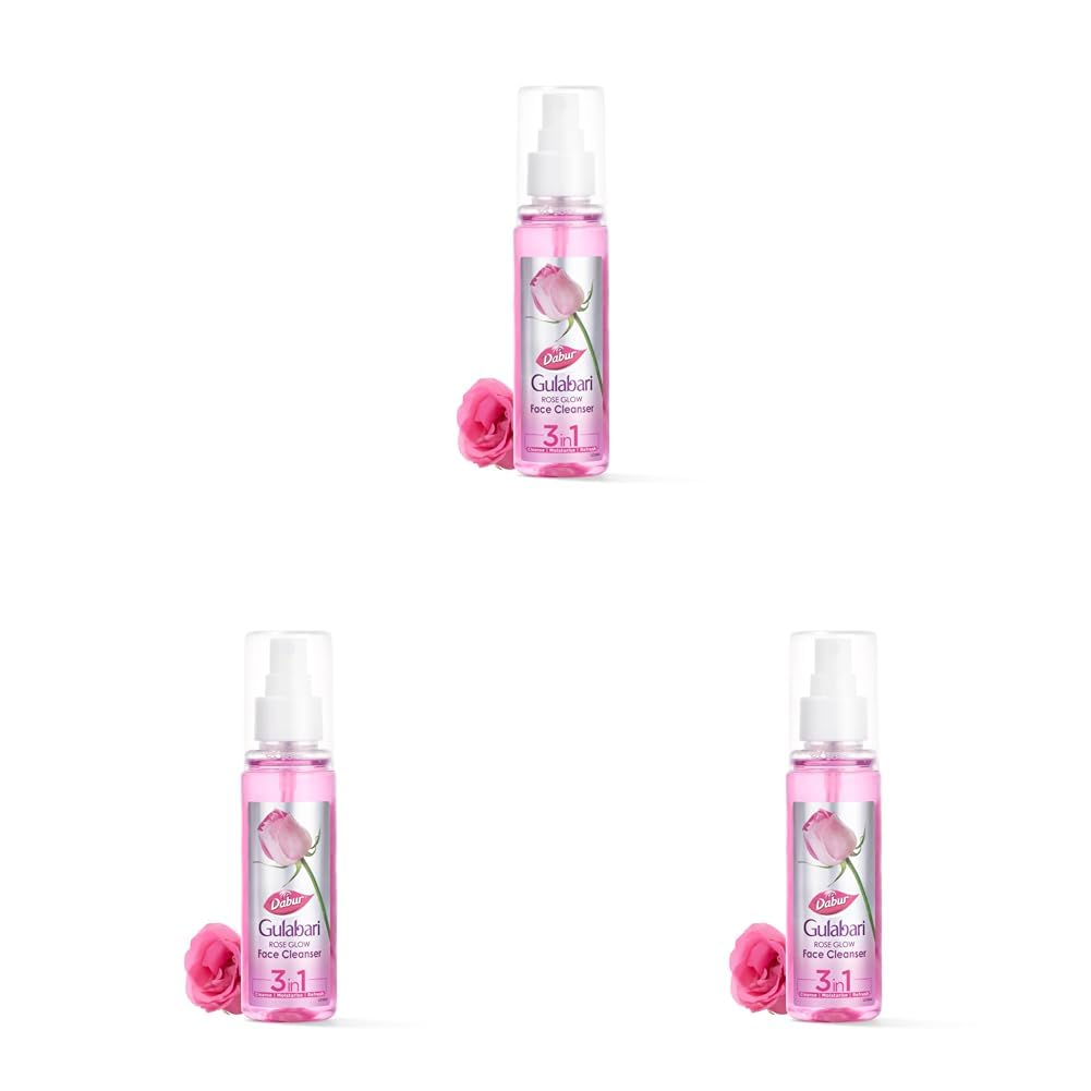 

Dabur Gulabari Rose Glow Очищающее средство для лица 100 мл Упаковка из 3 штук Мягкое увлажняющее очищающее средство для кожи всех типов