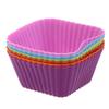 1/6Pcs 7Cm Square Shaped Jelly Pudding Mold Muffin Cake Cup Silicone Molds Kitchen Baking Accessories
