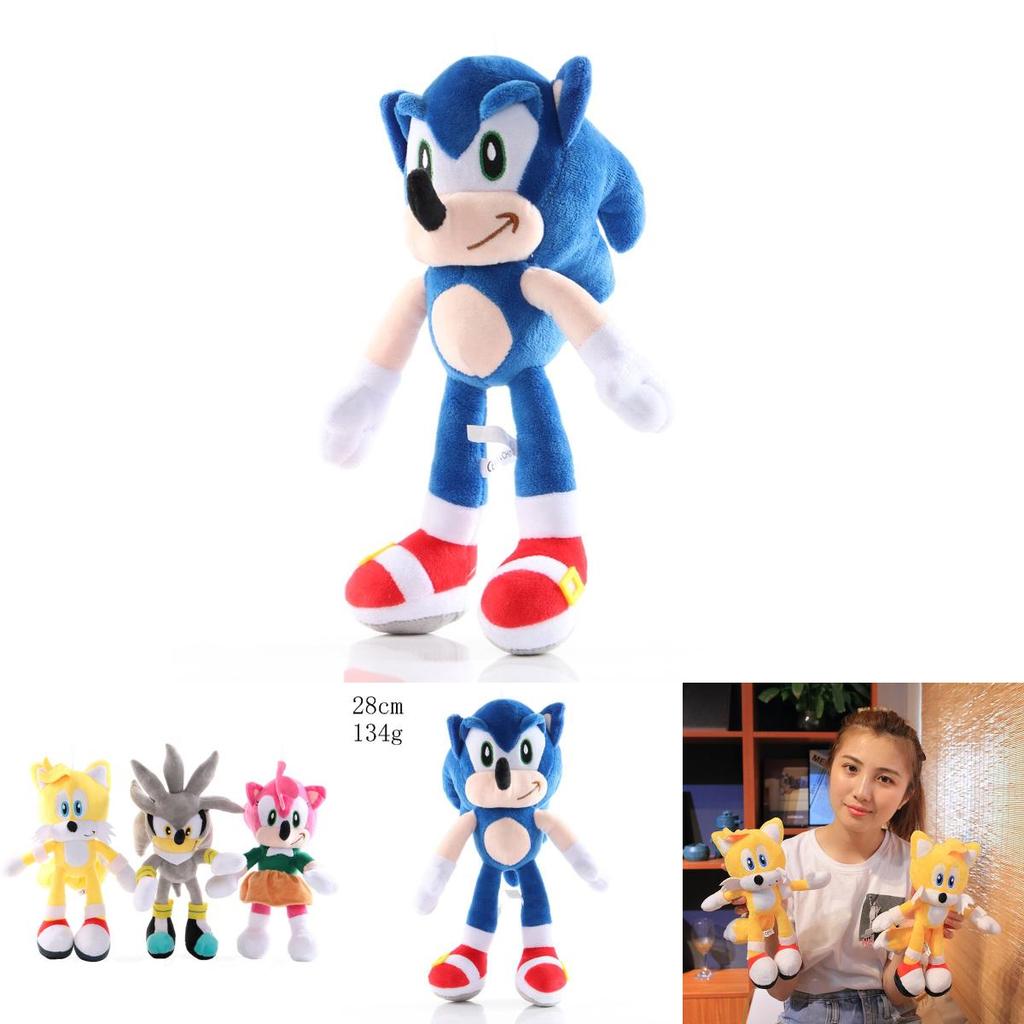 Adorable 28cm Sonic The Hedgehog Shadow Amy Rose Knuckle Tail Plush Toy For All Ages