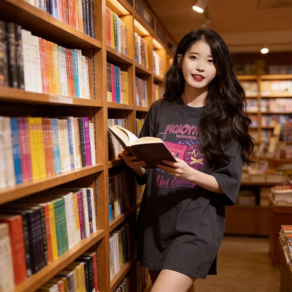 Iu Retro American Style T Shirt With Cartoon Print For Casual Summer Wear