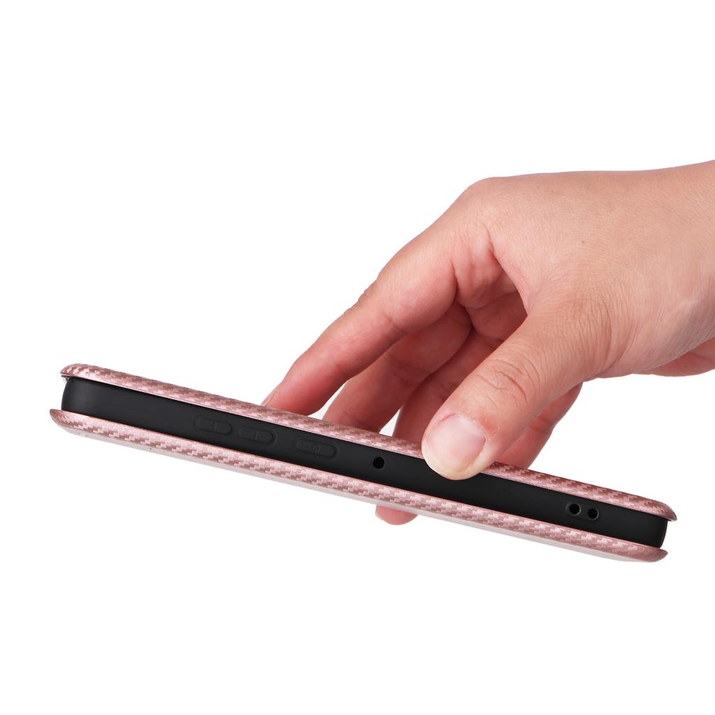 For Motorola Moto G86 5G Case Carbon Fiber Texture Drop-Proof PU Leather Phone Cover