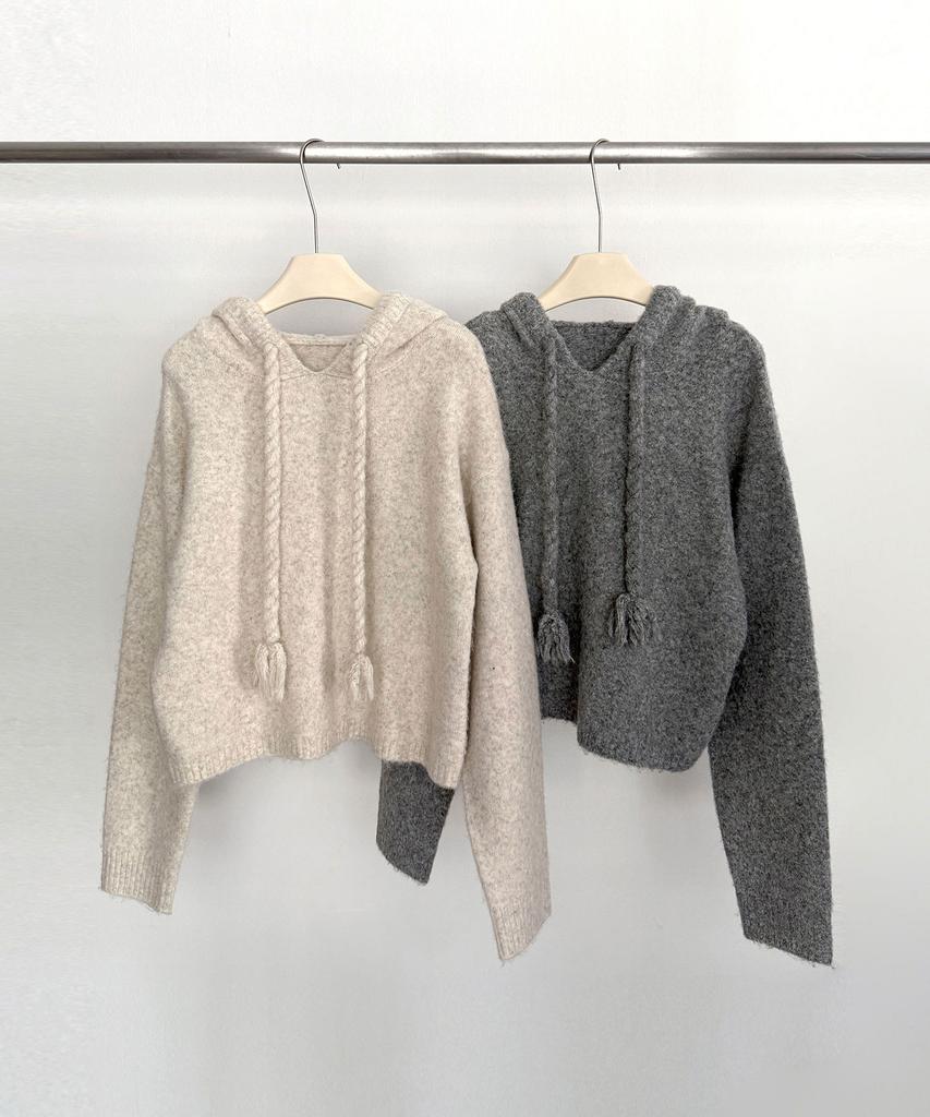 Baseukala Sophie Knit Hoodie (2Colors)