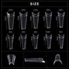 kads 500pcs Traceless Shallow Cover False Nail Tips White Nature Clear 10 Sizes Nail Art No-Crease Fake Nails Manicure Tools
