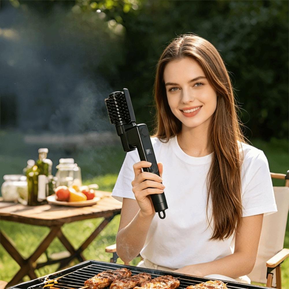 3-Gang LCD-Display Elektrische BBQ-Grillbürste Barbecue-Grillreinigungsbürste Outdoor