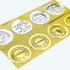 200 Stück Goldene Silberne Runde Zahnrad Aufkleber Selbstklebend 45mm Größe Präge Stempel Requisite Geschenkverpackung Umschlag Karten Dekoration ZYF