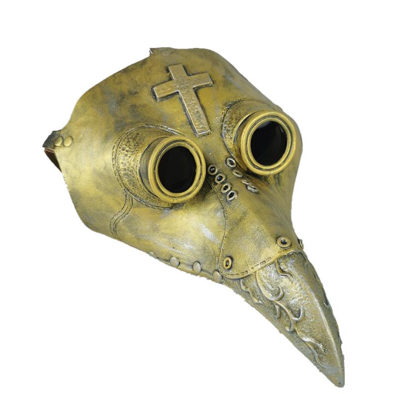 Pestdoktor Leder Schnabelmaske - Europäischer Halloween Punk Stil