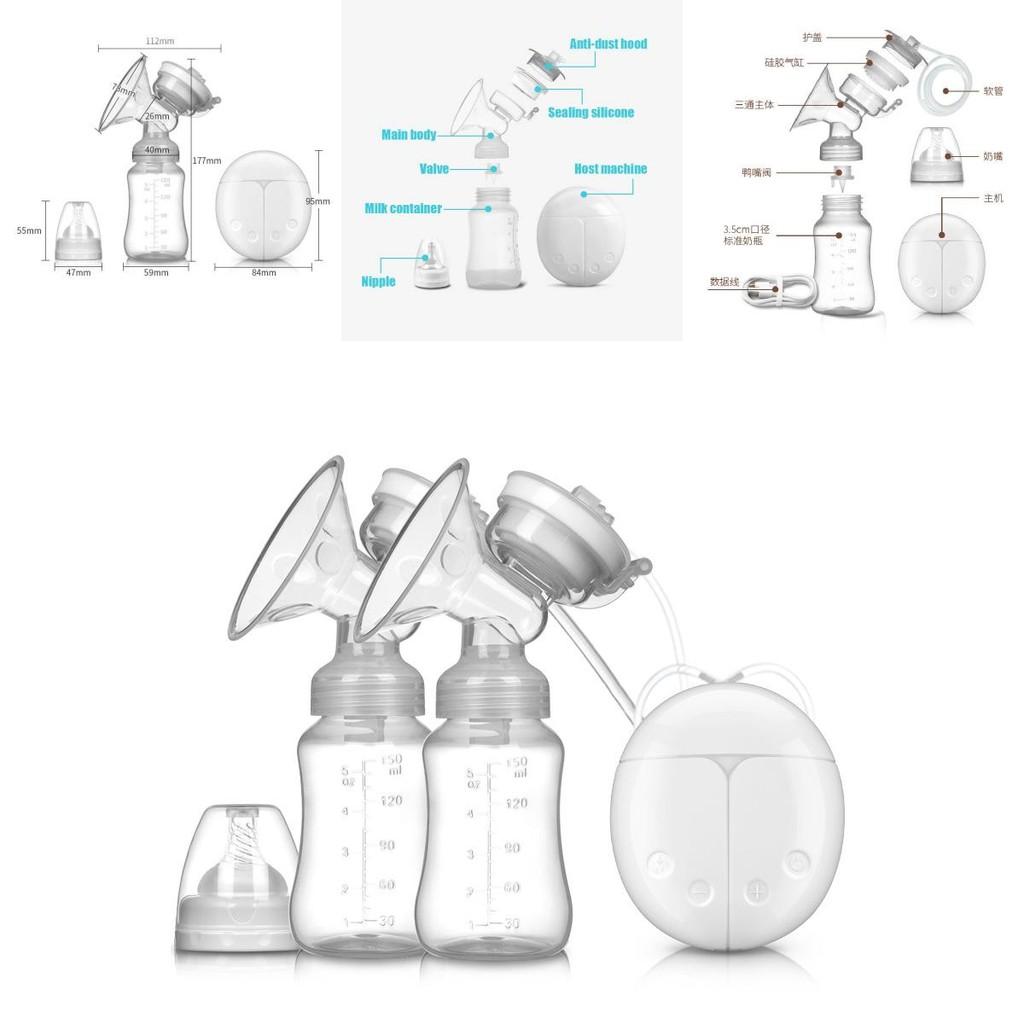 Double Electric Breast Pump With Silent Suction For Nursing Mothers
