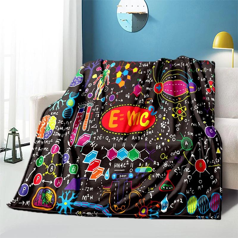 Science education topic Printed Blanket for Sofa Travel Camping Living Room Office Conditioning Blanket for All Seasons Gifts
