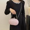 Chain Box Small Bag 2026 New Textured Metal Dinner Bag Simple Hard Shell Women's Messenger Bag