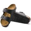 Women's/Men's Birkenstock Arizona Oiled Leather Narrow Black Sandals for a Narrow Foot Oiled Leather (0552113)