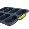 8 Grids Non-Stick Silicone Cake Mold French Bread Mould Heat Resistant Burger Muffin Pan Tray Cupcake Kitchen Diy Baking Mold