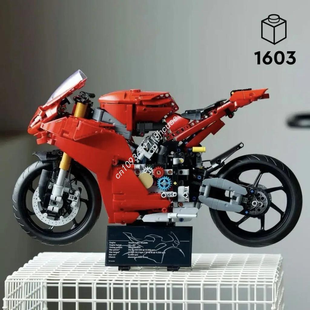 2025 MOC Tehnic 42202 Ducatis Panigales V4 S Motocicletă Blocuri de Construcție Model Grup Mecanic Cărămizi Jucării Copii Băiat Cadou