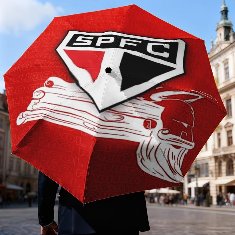 1PC Spfc Team Crest Design Printed Umbrella Folding umbrella, automatic umbrella 8-Frame for Travel, camping Fan gifts Christmas Gifts