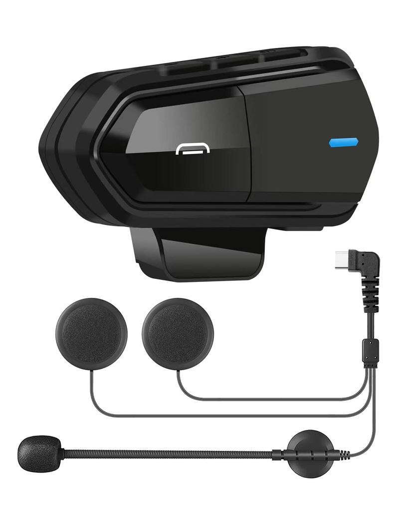 STDRIVO Motorcycle Headset, Earphones, Incom, Motorbike, Speaker, Bluetooth, Thin, IPX, 65 Waterproof, Dustproof Function,