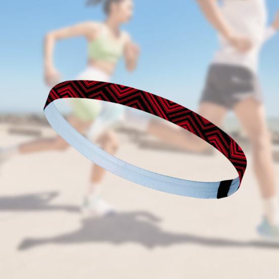Elastic Sports Headband Silicone Non-Slip Breathable Sweatband Moisture-wicking Running Headband for Yoga Fitness