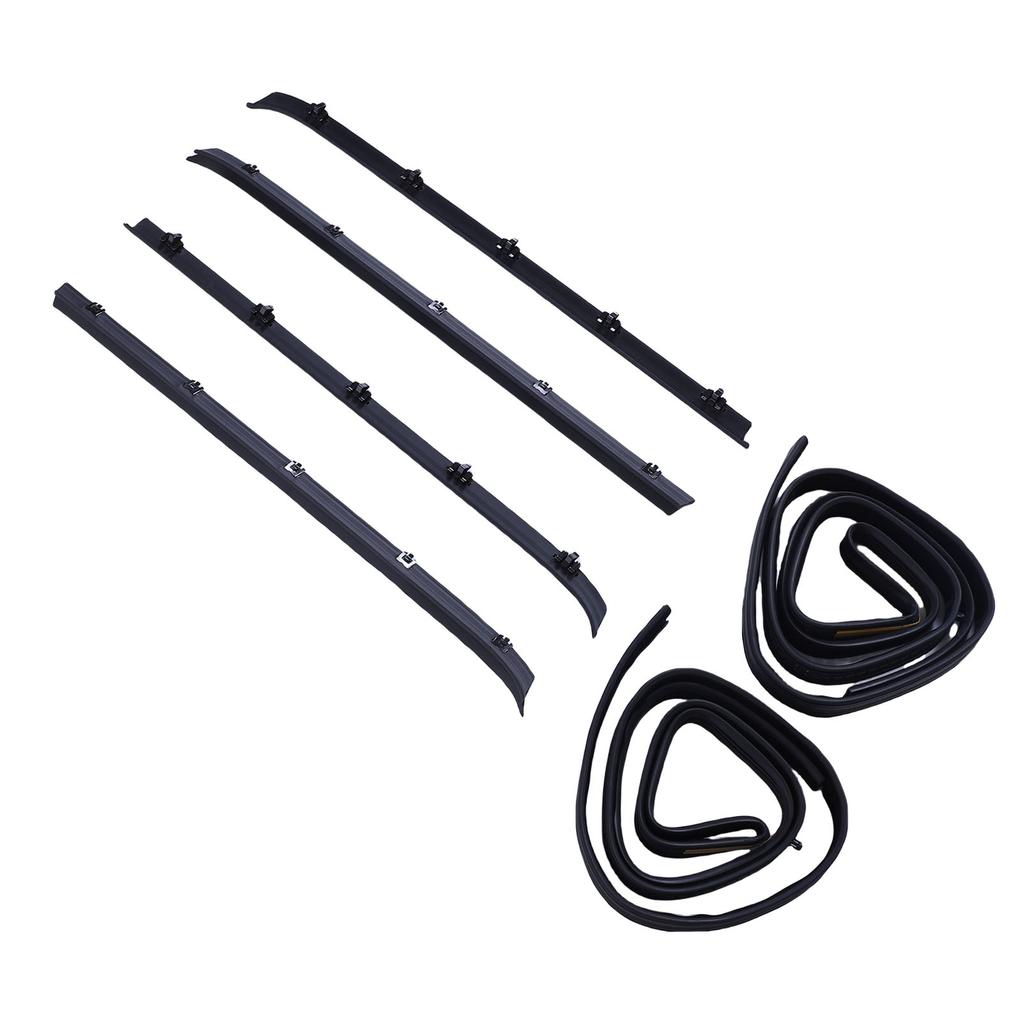 Front Door Window Weatherstrip Kit 15569071 Sweep Felt Trim   Run Channel   Replacement for C1500 C2500 C3500 K1500  00 K3500
