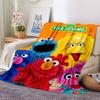 Sesame Street Theme Printed Blanket - Perfect for Couch, Bed, Travel & Outdoor Use | Machine Washable, Cozy & Durable.