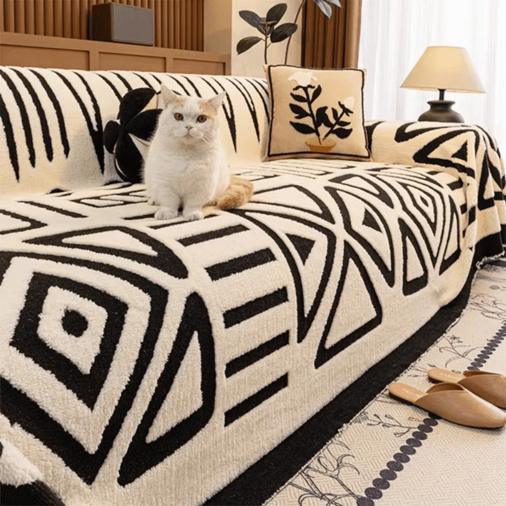 Anti-slip Bohemian Style Sofa Protector Geometric Pattern Couch Cover Luxury Sofa Cover  Apartment