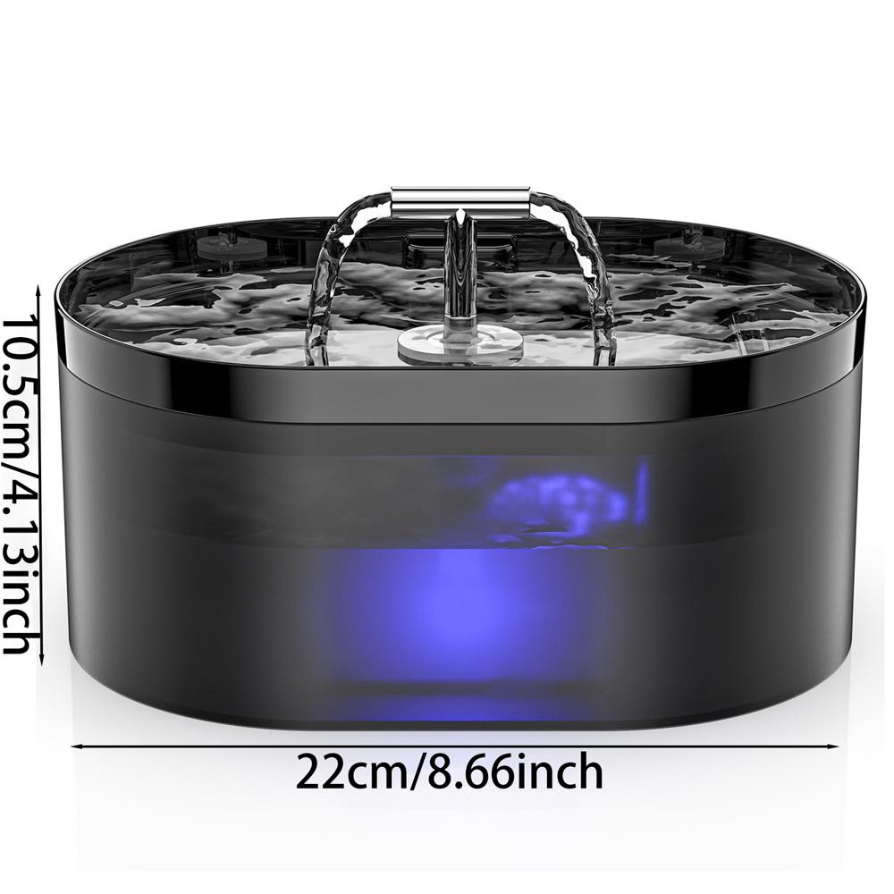 2.5L 5V USB Bebedero Automático para Gato Perro con Grifo Dispensador de Agua para Perro Filtro Transparente Bebedero Sensor para Mascotas Cuenco para Beber