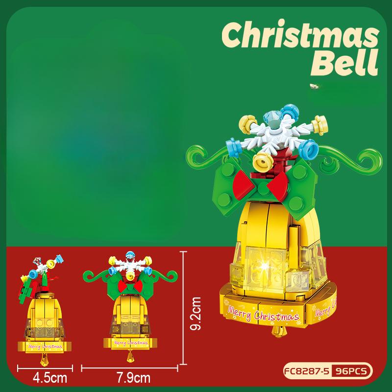 

Рождественская елка Санта-Клаус оленьи сани строительные блоки игрушка подарок без коробки