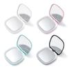Illuminated LED Folding Makeup Mirror - Portable, Handheld, Square Design for Girls' Dormitory.
