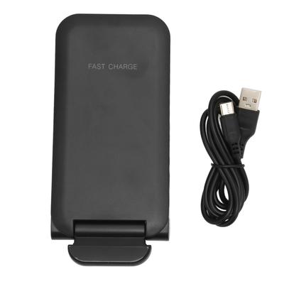 Upgraded Fast Wireless Charger Foldable Wireless Charging Stand QI Certified Wireless Charger Black