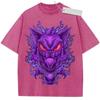 Unisex Washed Black Vintage Tshirt Pokemon Gengar Purple Flame Highquality Fabric for Home Leisure Travel Shopping