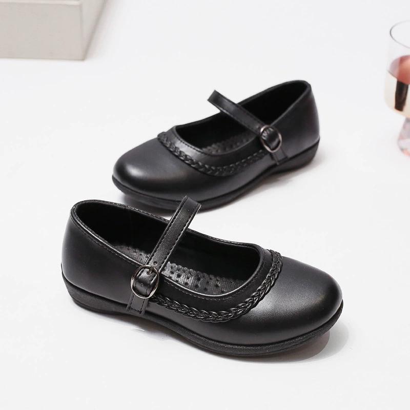 Children Leather Shoes for Girls Spring New Fashion Korean Style Soft Bottom Anti-slippery Versatile Chic Princess Shoes