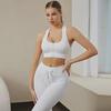 Women's Cross-Border Fitness Set: Zipper Vest, Yoga Bra, and Hip-Lifting Drawstring Pants