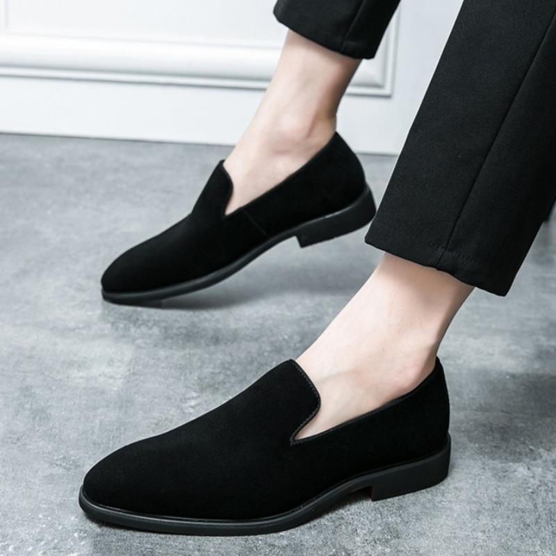 Italian Brand Men Shoes Business Formal Dress Shoe Fashion Suede Leather Casual Shoes Luxury Wedding Party Shoes for Men Loafers