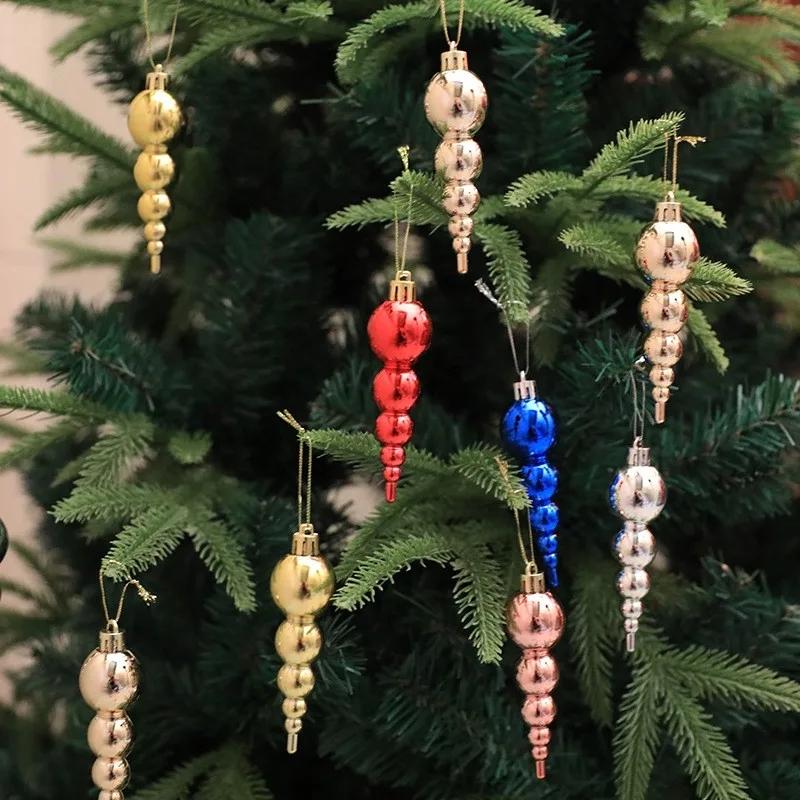 6pcs 6-Color Christmas Decoration Christmas Tree Pendant Ornaments Props