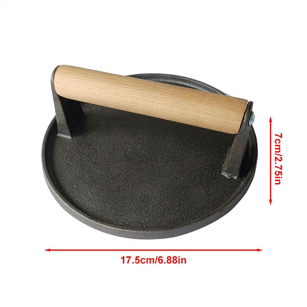 Litinový burger Smasher Multifunkční obdélníkový lis na hamburgery Ergonomický zesílený pro BBQ steaky sendviče maso