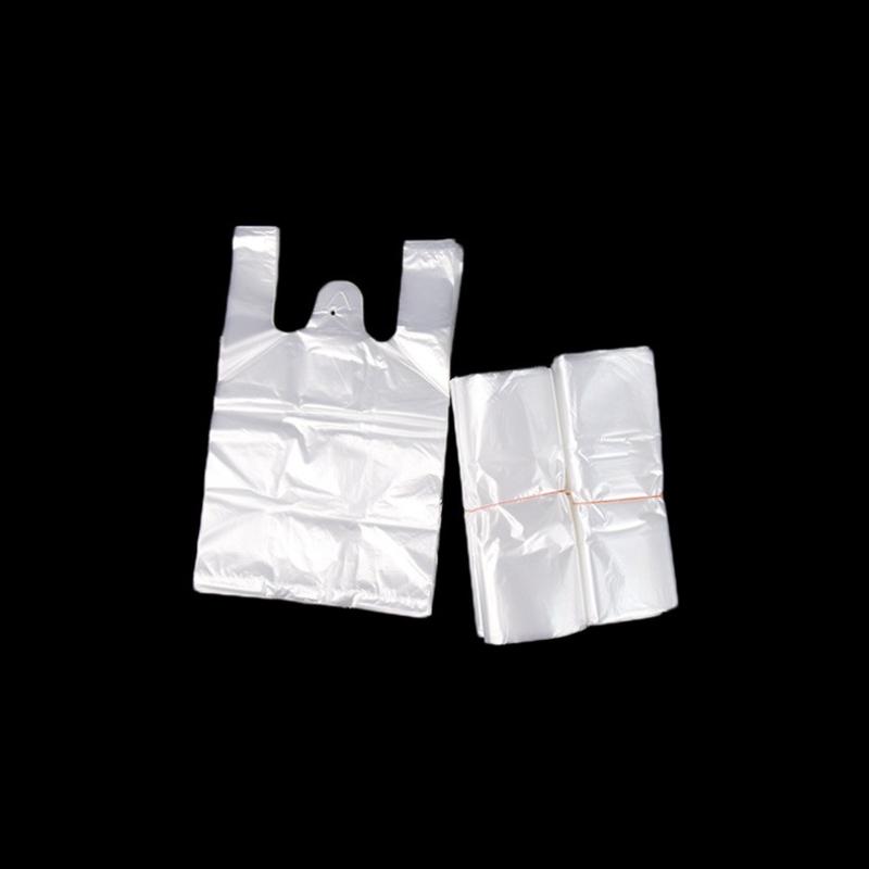 

500pcs Thick Transparent Handheld Storage Bag Home Supermarket Shopping Bags Large Capacity Plastic Storage Pouchs with Handle Household Goods 15x25cm 500pcs