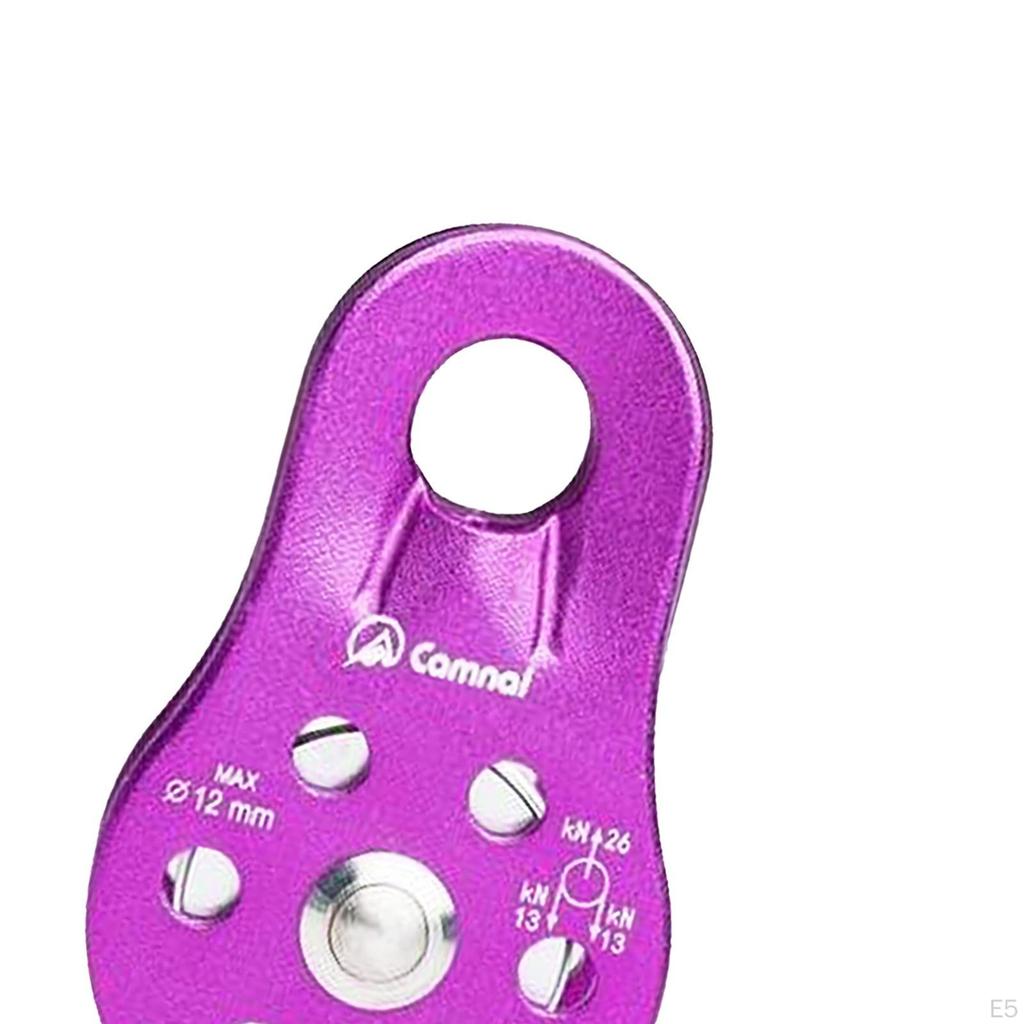 Pulley 26kN Rescuing Climbing with Ball Bearing Rock Single Aluminum Fixed Eye