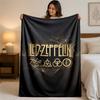 Coperta in Flanella con Stampa Led Zeppelin Morbida e Leggera Coperta Plaid in Peluche per Letto Divano Uso Domestico