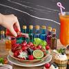 30pcs Mini Liquor Bottles Plastic Spirit Bottles with Silver/ Gold Caps Alcohol Shot Cups with Funnels Kraft Tags Rope for Party