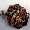 1pc Japanese Mythology, Dragons, Fox Spirits Umbrella with Plastic Handle,Compact & Stylish,Suitable for All Seasons YS331100