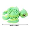 Rose Turtle 3D Printed Articulating Turtle Fidget Toy Joint Movable Model Stress Relief Sea Turtle Figurine Landscape Decoration