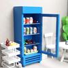 1/12 Doll House Freezer Miniature Model Refrigerator With Transparent Glass Door Kitchen Furniture Toy Decor