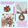 50 PCS Vintage Christmas PET Stickers - Transparent Holiday Decals for Journals, Gifts, DIY